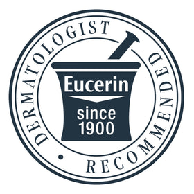 Eucerin radiant tone next to moisturizer and serum showing routine compatibility
