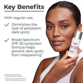 Eucerin pump close-up highlighting ease of dispensing and hygiene