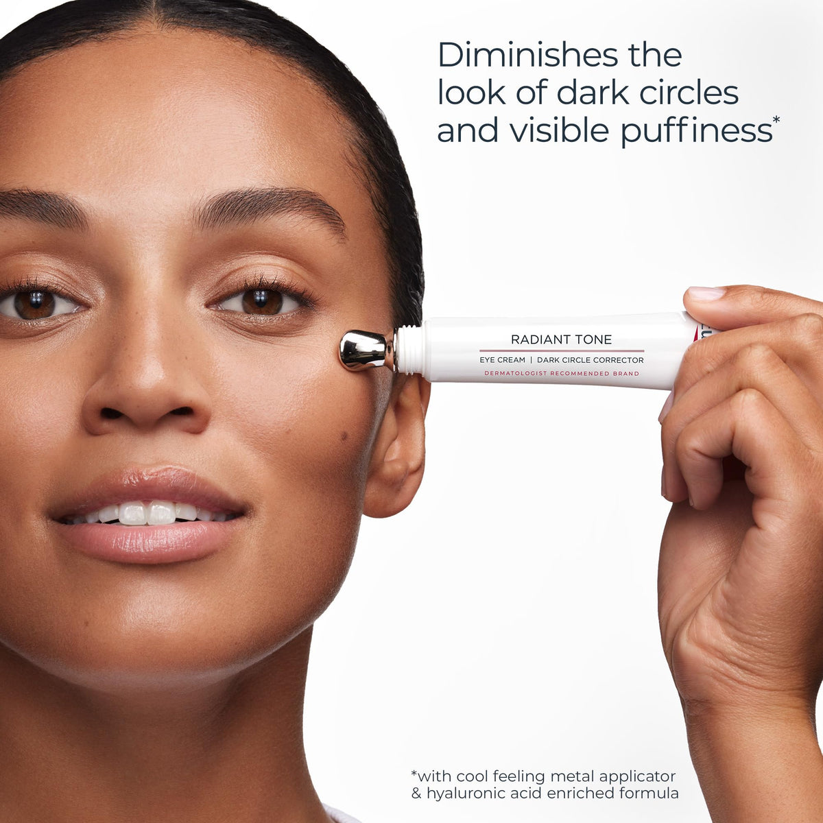 Eucerin 0.5 oz tube next to a coin showing compact travel-friendly size