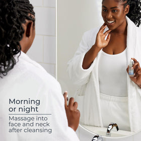 Eucerin serum texture on fingertip, lightweight gel delivering fast absorption