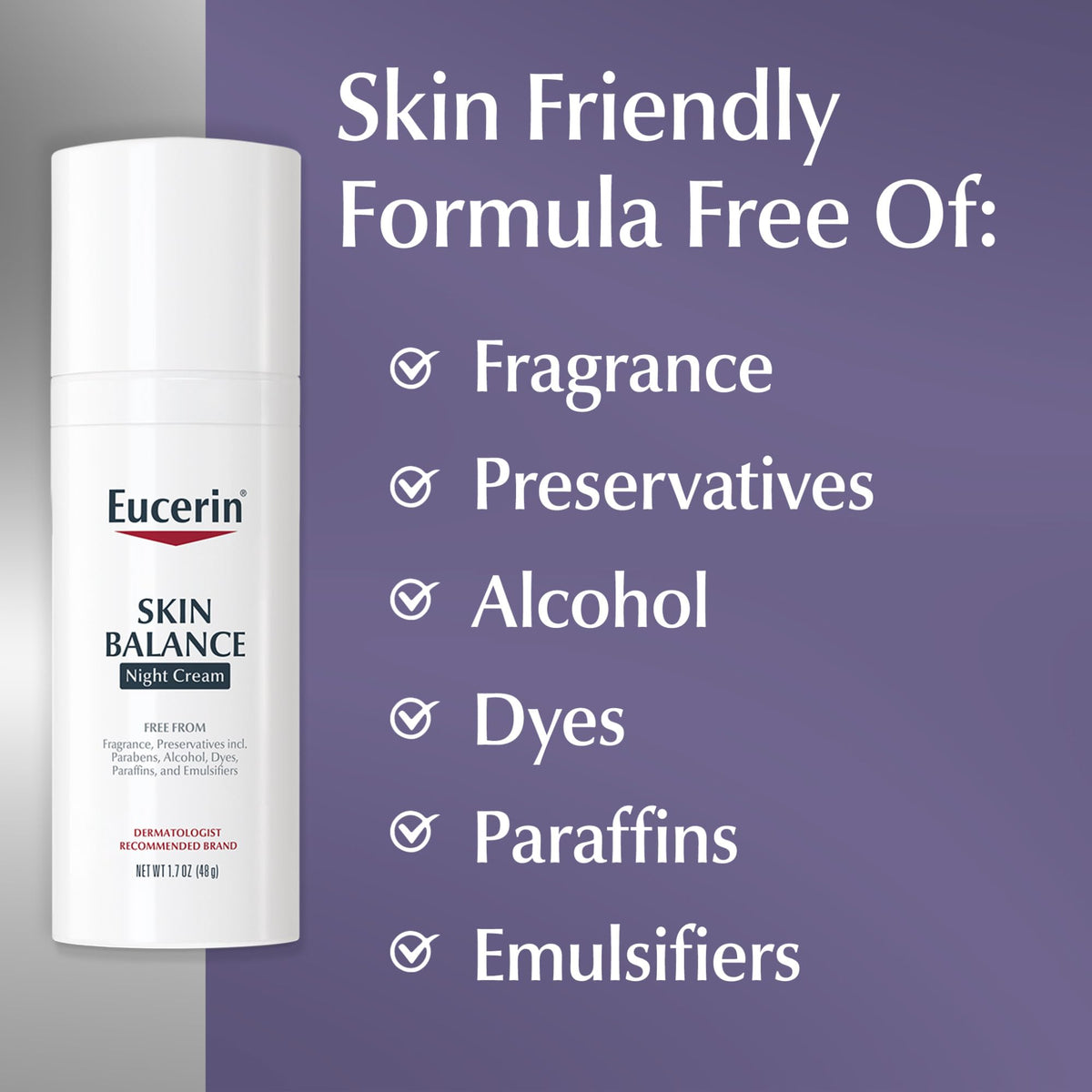 Eucerin product with provitamin B5 visual emphasizing conditioning benefit