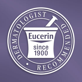 Eucerin open cap and dispensed cream demonstrating easy hygienic application