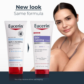 Eucerin open cap revealing cream texture and quick absorption benefit