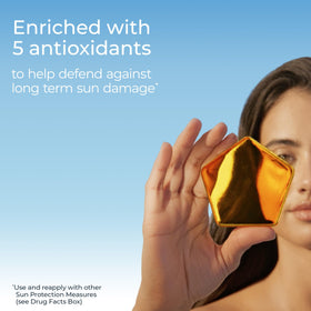 Eucerin product label and ingredients panel highlighting antioxidant complex benefits