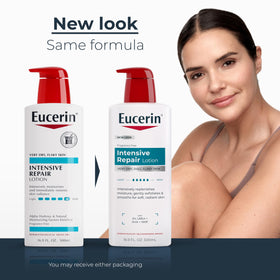 Eucerin cream texture close-up demonstrating rich, fast-absorbing formula