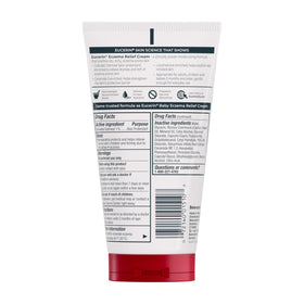Eucerin cream texture close-up highlighting colloidal oatmeal for soothing relief