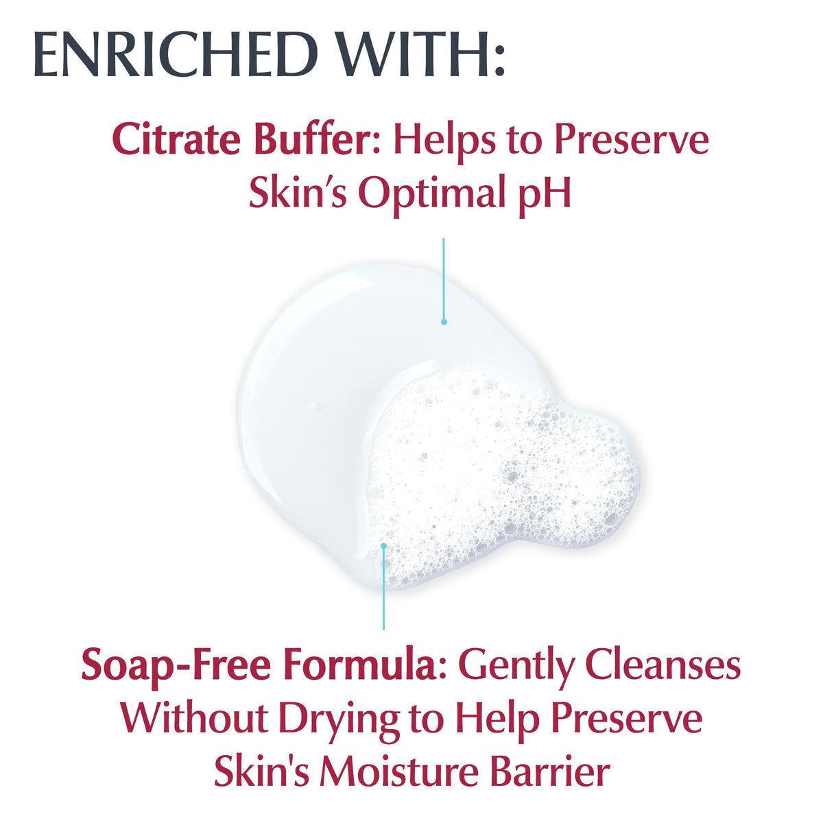Eucerin texture on hand close-up demonstrating gentle, non-greasy feel
