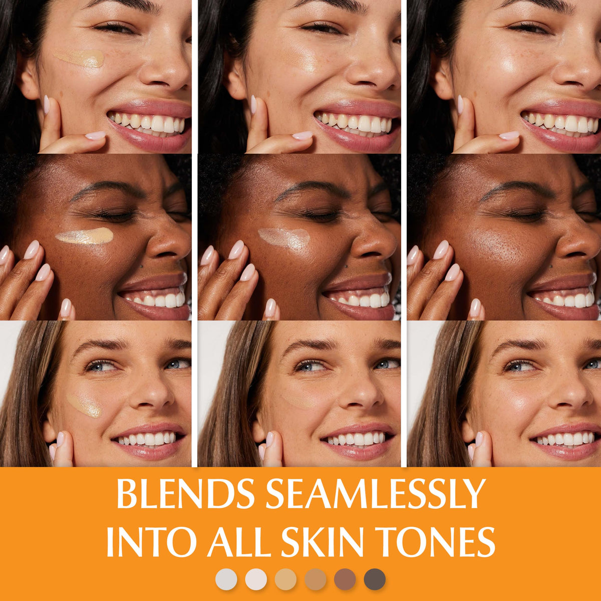 Eucerin tinted sunscreen blending on hand to show natural tone matching and no white cast
