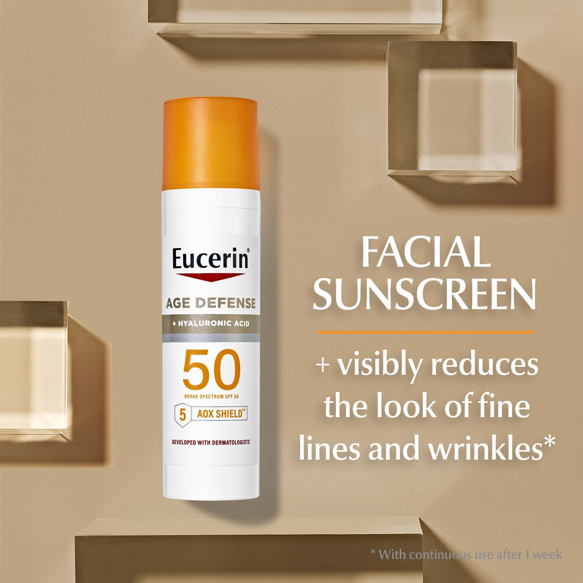 Eucerin duo tubes side by side to show scale and included 5 fl oz and 2.5 fl oz sizes