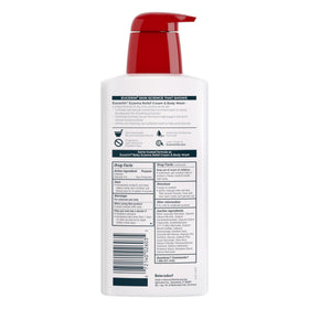 Eucerin body wash lather on arm demonstrating gentle cleansing effect