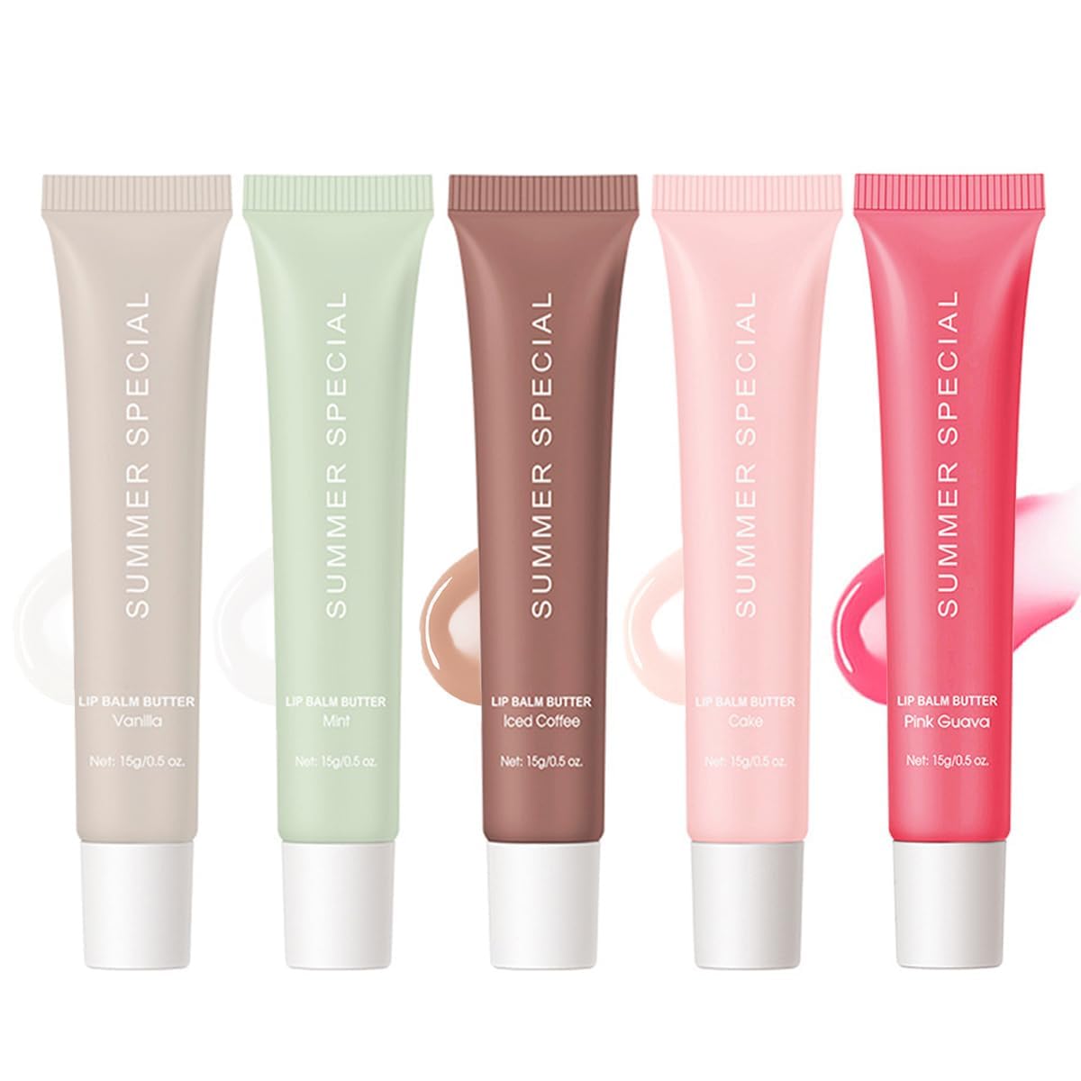 Eudivine front packaging of five lip butter pots showing variety and convenience