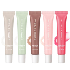 Eudivine front packaging of five lip butter pots showing variety and convenience
