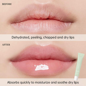 Eudivine cake lip butter showing subtle shimmer and glossy finish