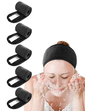 EUICAE front packaging showing five black headbands, convenient storage benefit