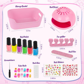 EULRGAUS nail file, stickers, toe separator and screwdriver for neat results