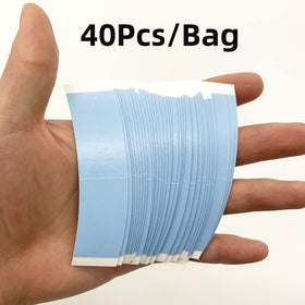 Eumos close-up of C-shaped tape edges showing textured grip