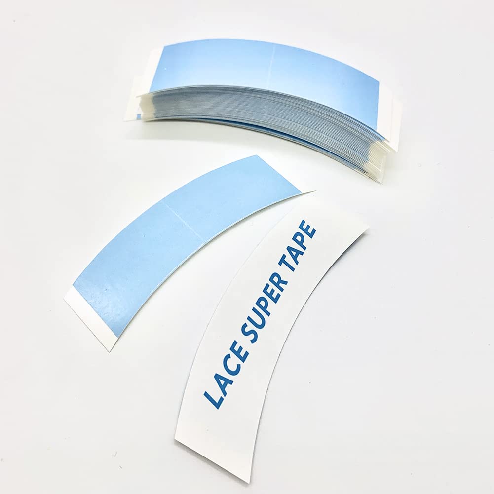 Eumos tape applied to lace front hairpiece demonstrating secure hold