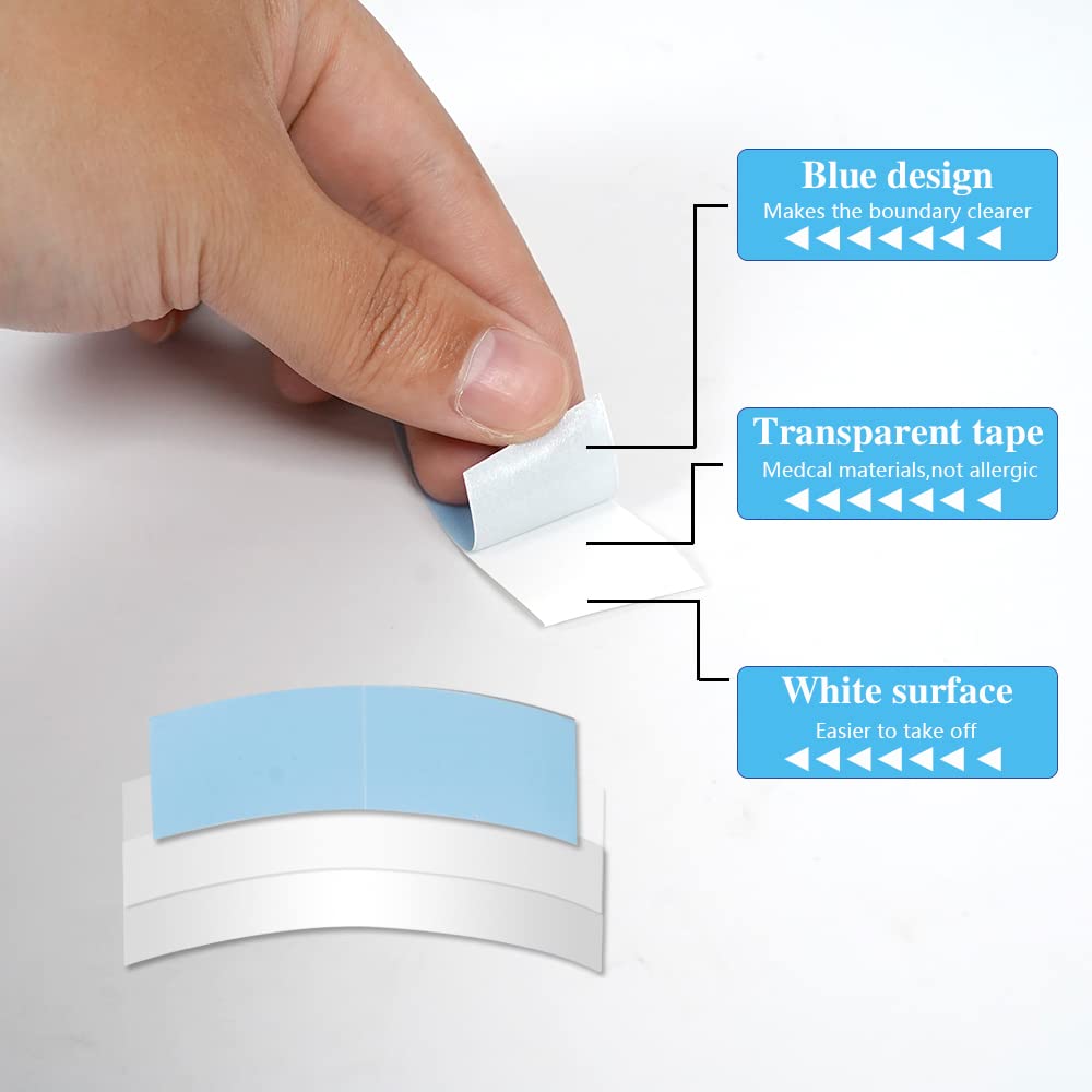 Eumos matte-blue tape on skin highlighting low-shine blend