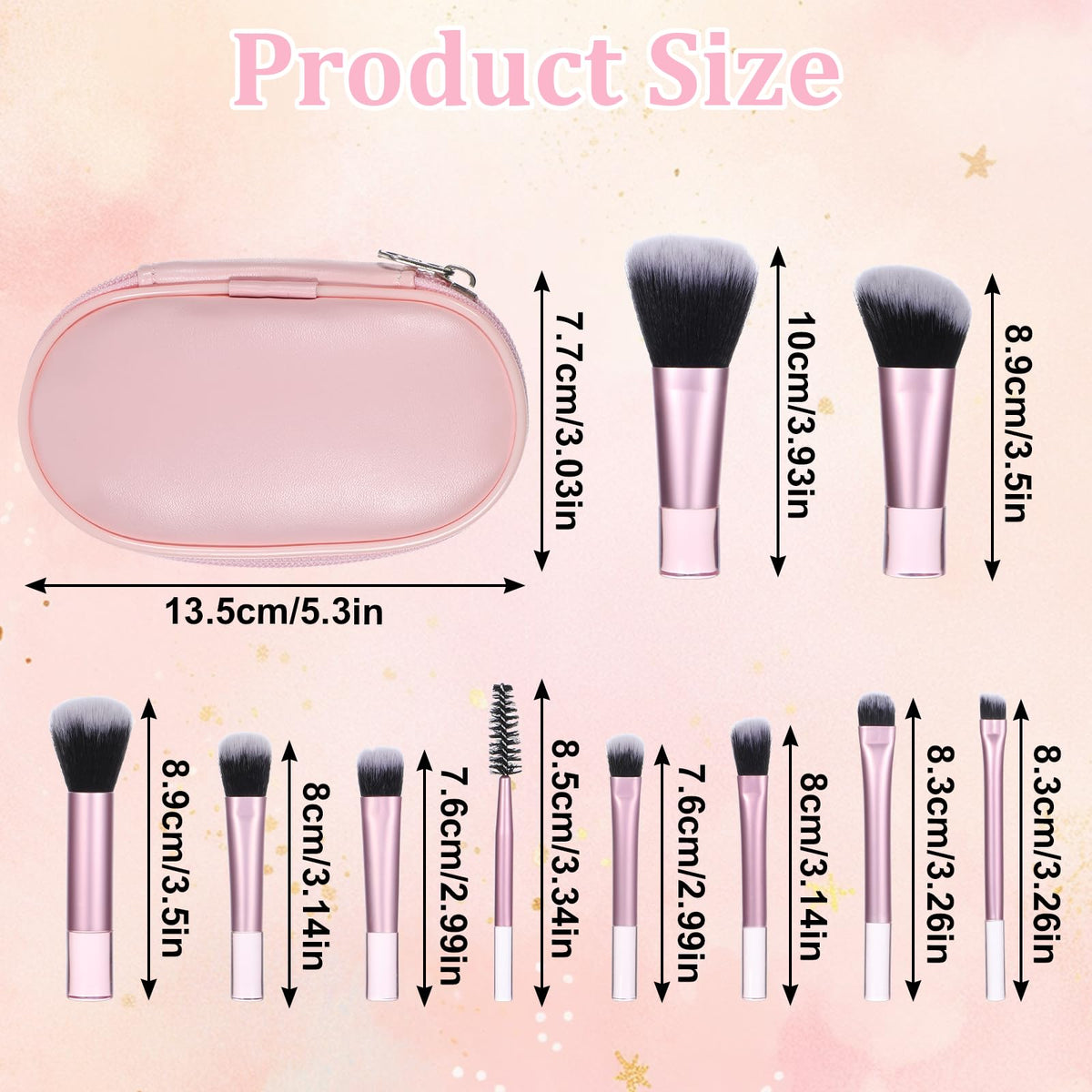 EupHHonycs full set arranged to show ten brushes for complete routines