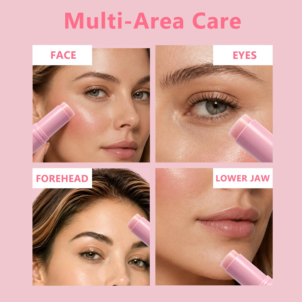 Euralissea applying balm under eye to reduce dryness and brighten area