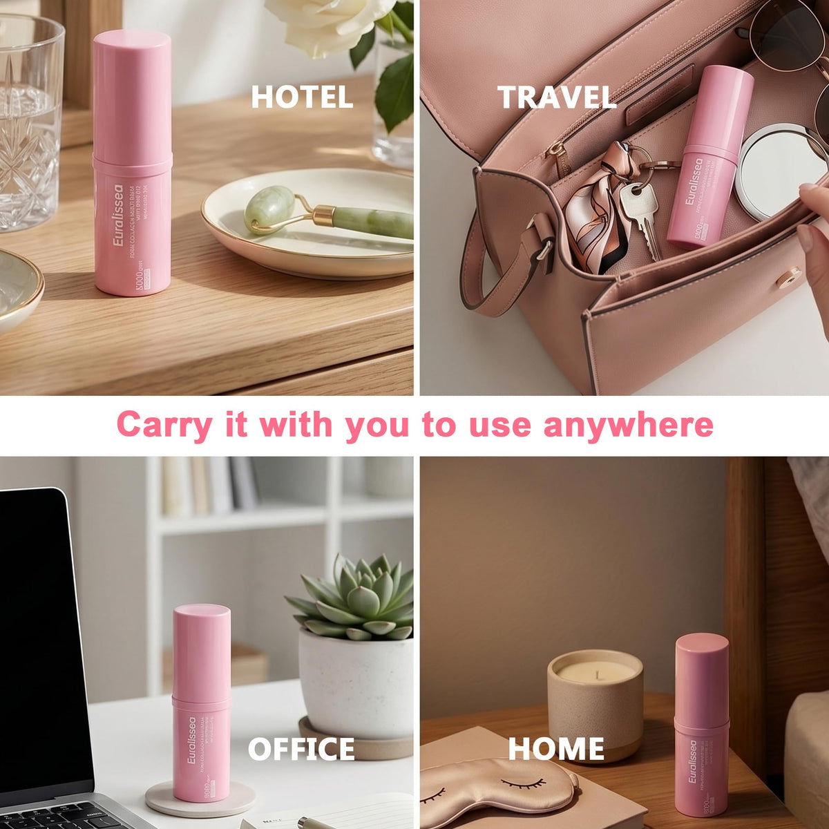 Euralissea balm beside coin showing compact travel-ready size