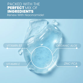 Eva Naturals bottle held in hand to show scale and portable skincare convenience