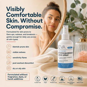 Eva Naturals label detail showing ingredients and cosmetic notification