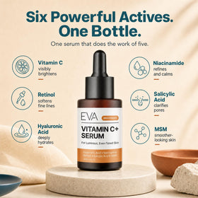 Eva Naturals closeup of label highlighting key active ingredients