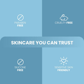 Eva Naturals used before makeup showing smoothing and priming benefit