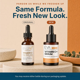 Eva Naturals dropper releasing serum to show smooth lightweight texture