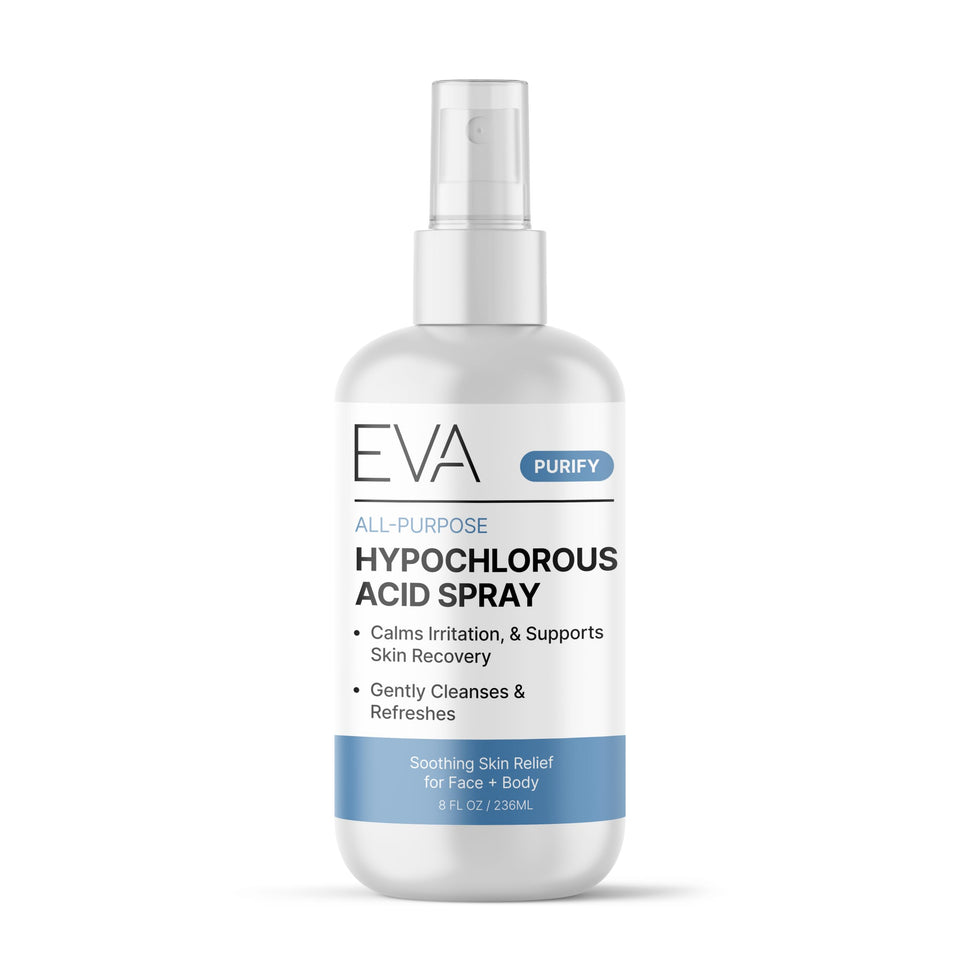 Eva Naturals bottle front packaging showing clean design and easy use