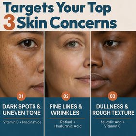 Eva Naturals pipette applying a drop of serum onto skin for quick absorption