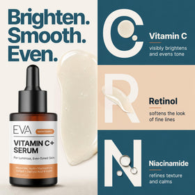 Eva Naturals bottle held in hand to show 1 fl oz size and scale