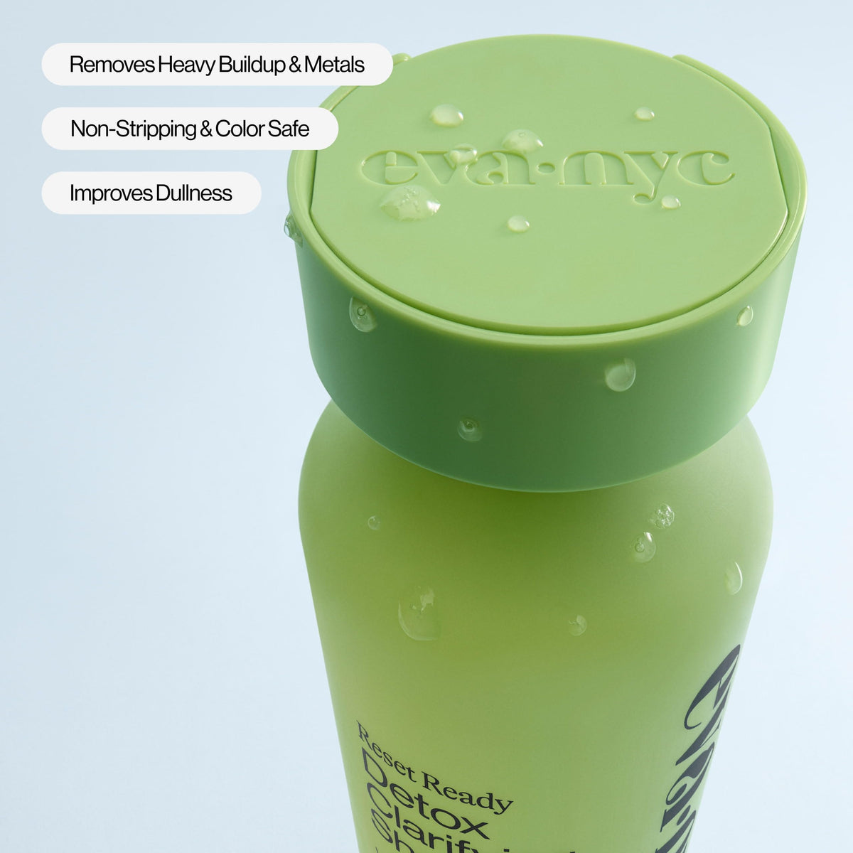 EVA·NYC bottle staged in bathroom to show lifestyle use benefit
