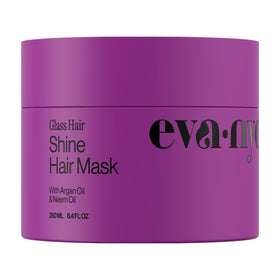 EVA·NYC jar front view showing anti-frizz mask for glossy hair