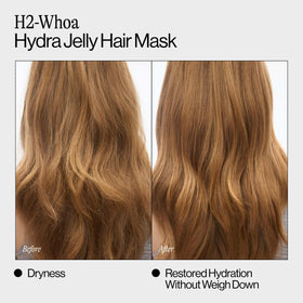 Eva NYC applying mask to mid-lengths showing easy distribution benefit