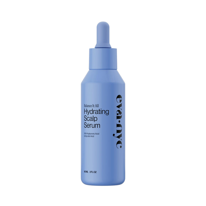 EVA·NYC front packaging showing serum bottle and travel size benefit