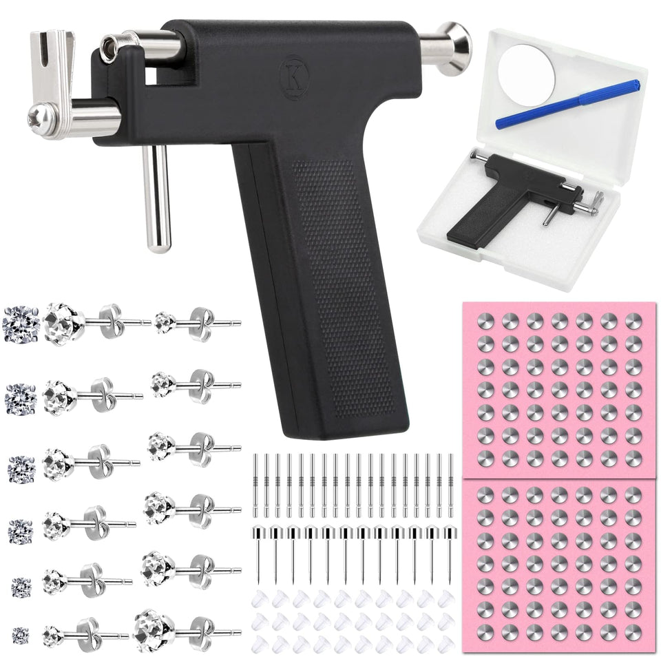 Evatage front packaging showing complete piercing kit and storage box benefits