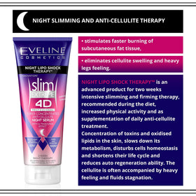 EVELINE COSMETICS product applied to thigh demonstrates smoothing effect