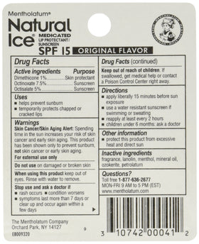 Ever Ready First Aid Natural Ice application close-up on lips demonstrating soothing benefit