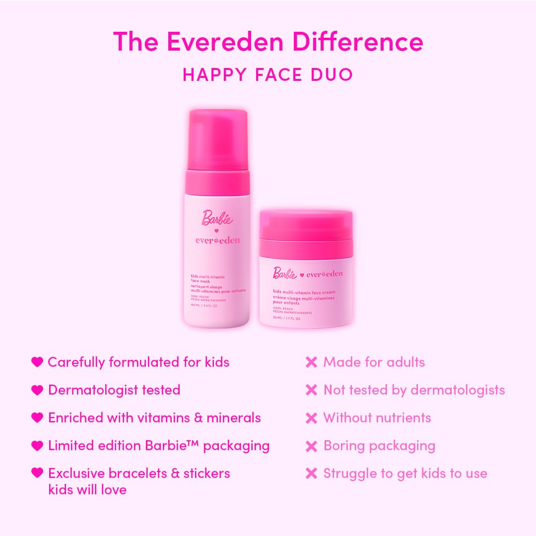 Evereden Barbie cream texture swipe showing smooth application benefit