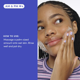 Evereden face wash in bathroom setting showing everyday routine convenience for families