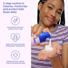 Child applying Evereden sunscreen outdoors to demonstrate daily sun protection
