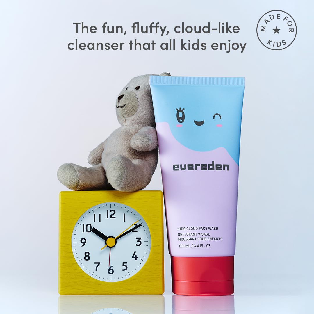 Evereden size comparison beside a toy showing compact 3.4 fl oz portability