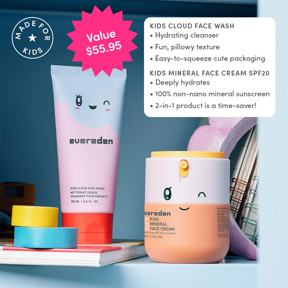 Evereden close-up of cloud-like face wash texture for fun, easy cleansing