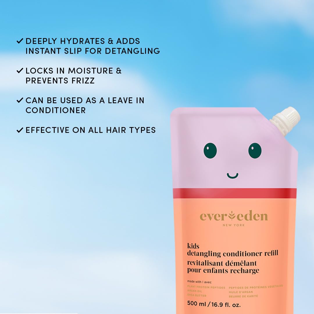 Evereden conditioner drop close-up showing smooth detangling benefit