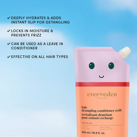 Evereden conditioner drop close-up showing smooth detangling benefit