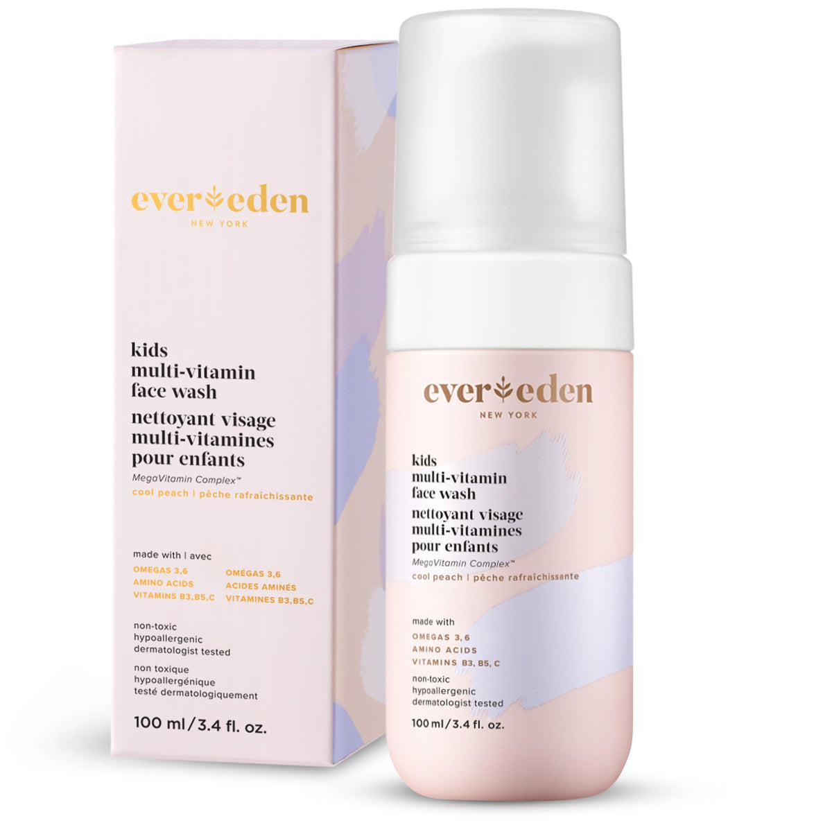 Evereden Cool Peach front bottle showing clean packaging and benefits