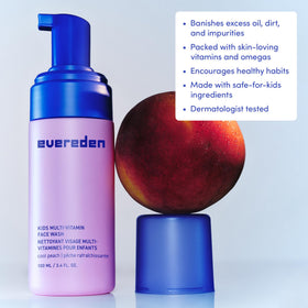 Evereden Cool Peach ingredients label highlighting vitamins and coconut water