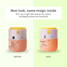 Evereden cream applied to a child's cheek providing lightweight hydration